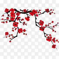 红色的梅花-空若网 红色的梅花-空若网
