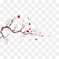 手绘卡通梅花树枝-空若网 手绘卡通梅花树枝-空若网