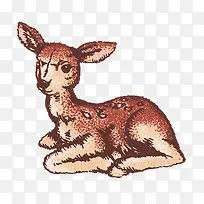 手绘水彩梅花鹿-空若网 手绘水彩梅花鹿-空若网