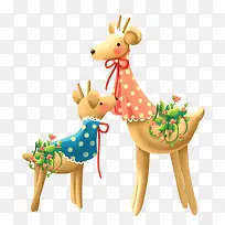 卡通水彩手绘梅花鹿-空若网 卡通水彩手绘梅花鹿-空若网