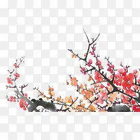 水墨水彩梅花-空若网 水墨水彩梅花-空若网