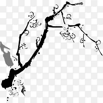 水墨梅花-空若网 水墨梅花-空若网