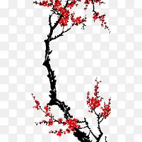 手绘梅花插画景观-空若网 手绘梅花插画景观-空若网