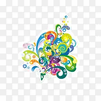 彩色花底纹-空若网 彩色花底纹-空若网