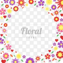 彩色花卉花框背景-空若网 彩色花卉花框背景-空若网