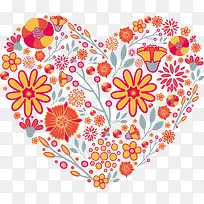 卡通手绘心形花卉-空若网 卡通手绘心形花卉-空若网