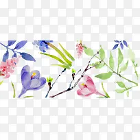 矢量水彩花卉-空若网 矢量水彩花卉-空若网