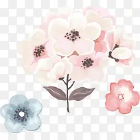 卡通水彩花卉装饰-空若网 卡通水彩花卉装饰-空若网