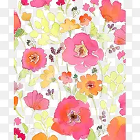 浪漫水彩手绘花卉-空若网 浪漫水彩手绘花卉-空若网