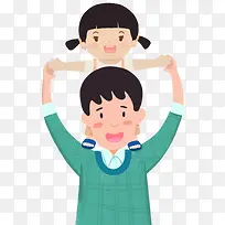 父亲节手绘插画创意插画-空若网 父亲节手绘插画创意插画-空若网