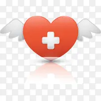 爱心翅膀主题医疗网页图标-空若网 爱心翅膀主题医疗网页图标-空若网