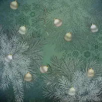 圣诞球绿色背景-空若网 圣诞球绿色背景-空若网