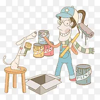 装修矢量人物图-空若网 装修矢量人物图-空若网