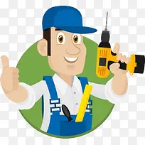 卡通装修工人-空若网 卡通装修工人-空若网