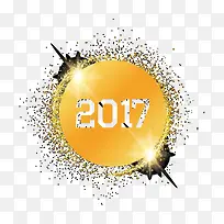矢量金色光点和2017-空若网 矢量金色光点和2017-空若网