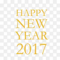矢量金色新年快乐2017艺术字-空若网 矢量金色新年快乐2017艺术字-空若网