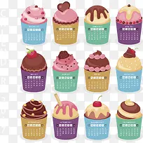 杯子蛋糕创意2017日历-空若网 杯子蛋糕创意2017日历-空若网