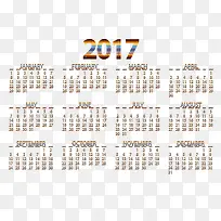2017年日历素材库矢量-空若网 2017年日历素材库矢量-空若网