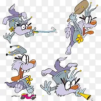 2017卡通可爱小狼素材-空若网 2017卡通可爱小狼素材-空若网