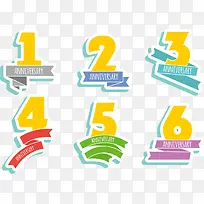黄色卡通周年纪念数字-空若网 黄色卡通周年纪念数字-空若网