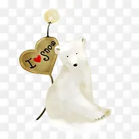 卡通手绘北极熊-空若网 卡通手绘北极熊-空若网