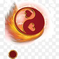 创意旋转的太极爱心-空若网 创意旋转的太极爱心-空若网