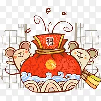 矢量福袋老鼠-空若网 矢量福袋老鼠-空若网