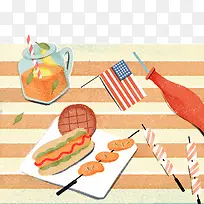 创意手绘桌子食物-空若网 创意手绘桌子食物-空若网