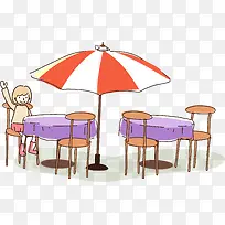 手绘桌椅-空若网 手绘桌椅-空若网