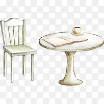 卡通油画矢量素材桌子椅子-空若网 卡通油画矢量素材桌子椅子-空若网
