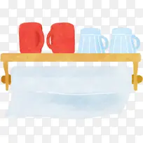 红杯子玻璃杯桌子-空若网 红杯子玻璃杯桌子-空若网