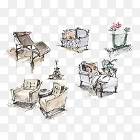手绘椅子-空若网 手绘椅子-空若网