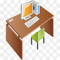 矢量电脑桌-空若网 矢量电脑桌-空若网