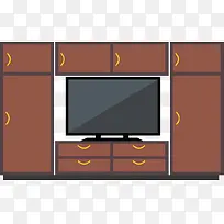 卡通电视柜矢量图-空若网 卡通电视柜矢量图-空若网