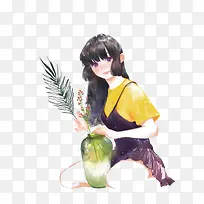 水彩女孩-空若网 水彩女孩-空若网