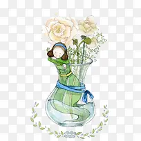 水彩女孩-空若网 水彩女孩-空若网