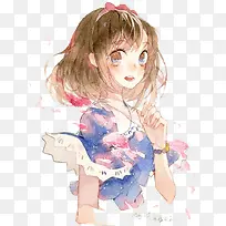 手绘女孩-空若网 手绘女孩-空若网