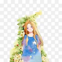 水彩女孩-空若网 水彩女孩-空若网