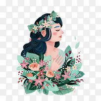 水彩女孩-空若网 水彩女孩-空若网