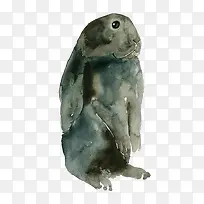 手绘水彩兔子-空若网 手绘水彩兔子-空若网