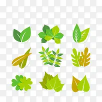 手绘叶子矢量图-空若网 手绘叶子矢量图-空若网