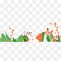 手绘卡通装饰叶子鲜花-空若网 手绘卡通装饰叶子鲜花-空若网