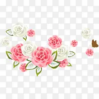 手绘粉色花卉-空若网 手绘粉色花卉-空若网