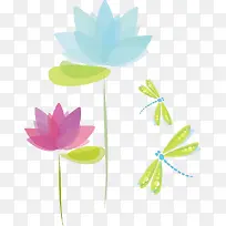 手绘荷花-空若网 手绘荷花-空若网