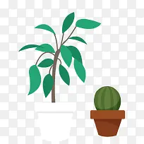 矢量扁平化绿色仙人球-空若网 矢量扁平化绿色仙人球-空若网