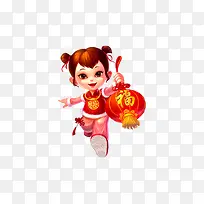 手绘中国风小娃娃素材-空若网 手绘中国风小娃娃素材-空若网