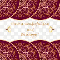 圆形花纹节日祝福卡矢量素材-空若网 圆形花纹节日祝福卡矢量素材-空若网