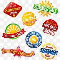 夏季促销标签矢量设计-空若网 夏季促销标签矢量设计-空若网