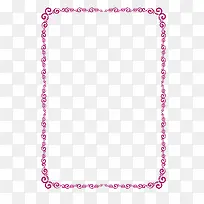 矢量粉红细线条边框竖边框-空若网 矢量粉红细线条边框竖边框-空若网
