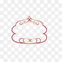 矢量卡通扁平化花纹红白边框-空若网 矢量卡通扁平化花纹红白边框-空若网